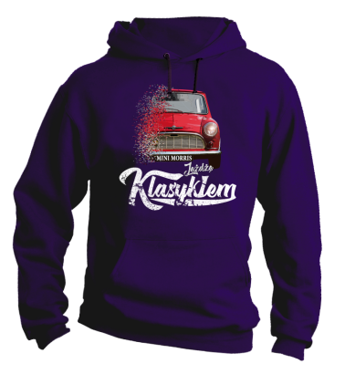 Jeżdżę klasykiem Mini Morris - bluza męska z kapturem 