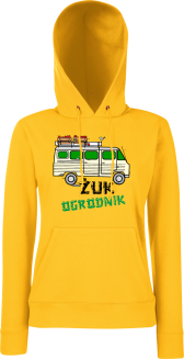 Żuk Ogrodnik Wektor - bluza damska z kapturem żółta