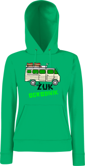 Żuk Ogrodnik Wektor - bluza damska z kapturem zielona