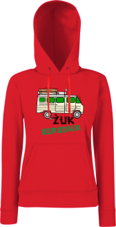 Żuk Ogrodnik Wektor - bluza damska z kapturem czerwona