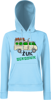 Żuk Ogrodnik Wektor - bluza damska z kapturem błękitna