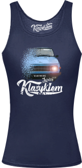 Jeżdżę klasykiem Wartburg - top damski  granatowy