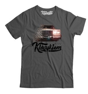 Jeżdżę klasykiem Cadillac Classic Brougham - koszulka męska szara