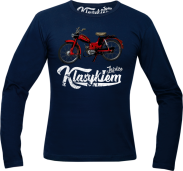 Jeżdżę klasykiem Motorynka Komar - longsleeve męski granatowy