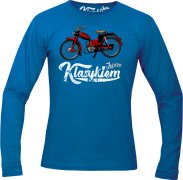 Jeżdżę klasykiem Motorynka Komar - longsleeve męski niebieski