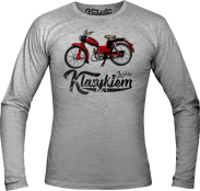 Jeżdżę klasykiem Motorynka Komar - longsleeve męski melanż