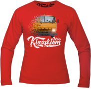 Jeżdżę klasykiem Kamaz 5320 - longsleeve męski czerwony