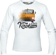 Jeżdżę klasykiem Kamaz 5320 - longsleeve męski biały