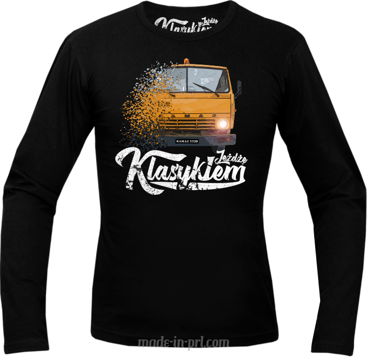 Jeżdżę klasykiem Kamaz 5320 - longsleeve męski czarny