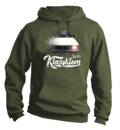 Jeżdżę klasykiem Moskvich 2141 -  bluza męska z kapturem khaki