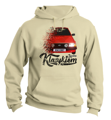 Jeżdżę klasykiem Ford Escort Stary -  bluza męska z kapturem
