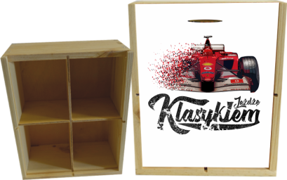 Jeżdżę klasykiem Formuła 1 - skrzynka drewniana 4 przegródki