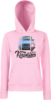 Jeżdżę klasykiem Wartburg - bluza damska z kapturem różowa
