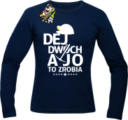 Dej dwóch a jo to zrobia - longsleeve męski granatowy