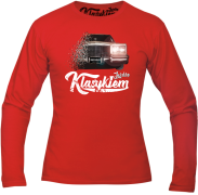 Jeżdżę klasykiem Cadillac Classic Brougham - longsleeve męski czerwony