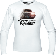 Jeżdżę klasykiem Cadillac Classic Brougham - longsleeve męski biały