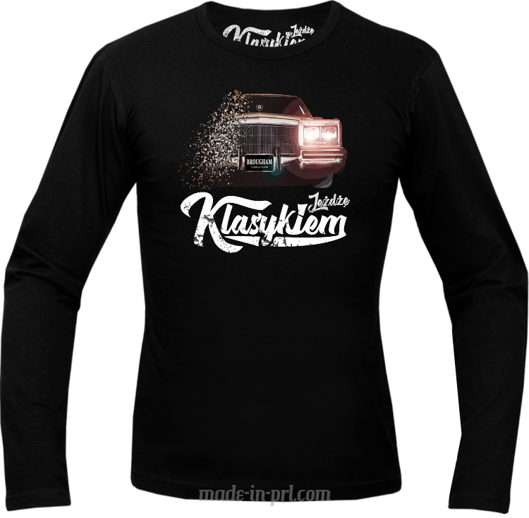 Jeżdżę klasykiem Cadillac Classic Brougham - longsleeve męski czarny