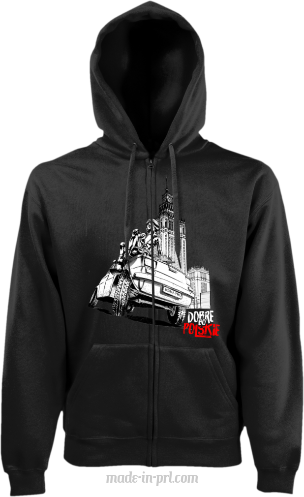 Maluch Gangsta Dobre bo Polskie - bluza męska kaptur na zamek czarna