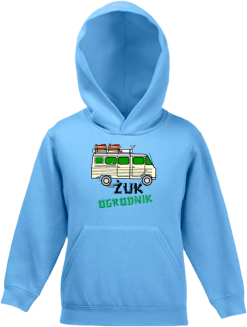 Żuk Ogrodnik Wektor - Bluza dziecięca z kapturem turkusowa