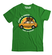 Komu w drogę temu Maluszek Fiat 126p - koszulka męska zielona