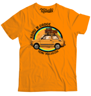 Komu w drogę temu Maluszek Fiat 126p - koszulka męska pomarańczowa