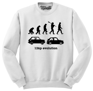 126p Evolution - bluza męska standard biała