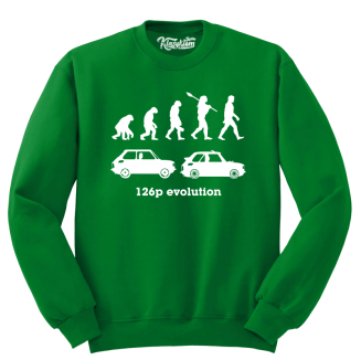 126p Evolution - bluza męska standard zielona