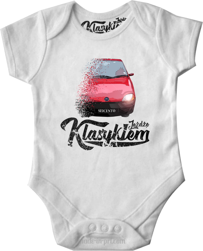 Białe body dziecięce z nadrukiem - SEICENTO 