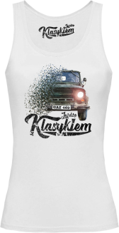 Jeżdżę klasykiem UAZ 469 - top damski biały