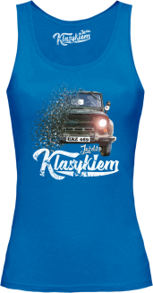 Jeżdżę klasykiem UAZ 469 - top damski niebieski