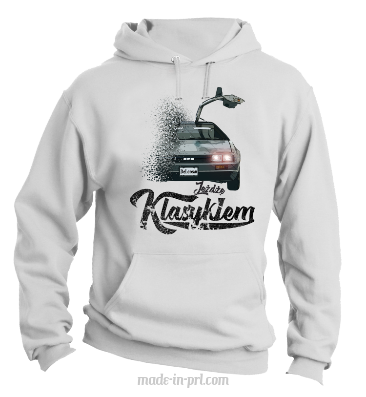 Jeżdżę klasykiem DMC DeLorean - bluza męska z kapturem