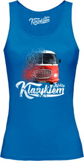Jeżdżę klasykiem Jelcz OGÓREK - top damski niebieski