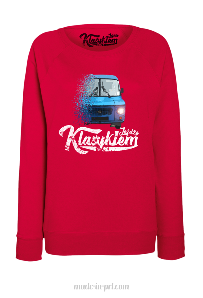 Jeżdżę klasykiem NYSA - bluza damska standard czerwona