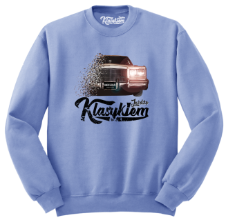 Jeżdżę klasykiem Cadillac Classic Brougham - bluza męska standard błękitna
