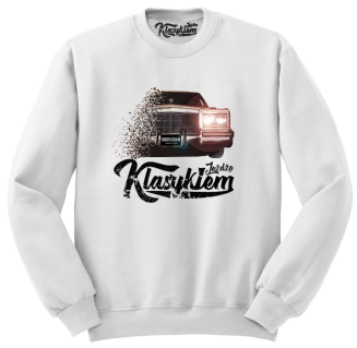 Jeżdżę klasykiem Cadillac Classic Brougham - bluza męska standard biała