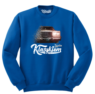 Jeżdżę klasykiem Cadillac Classic Brougham - bluza męska standard niebieska