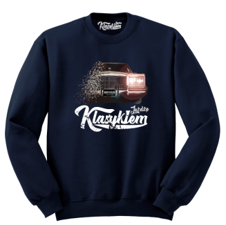 Jeżdżę klasykiem Cadillac Classic Brougham - bluza męska standard granatowa