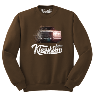 Jeżdżę klasykiem Cadillac Classic Brougham - bluza męska standard brązowa