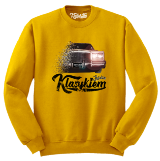 Jeżdżę klasykiem Cadillac Classic Brougham - bluza męska standard żółta