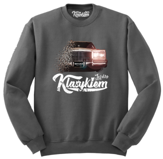Jeżdżę klasykiem Cadillac Classic Brougham - bluza męska standard szara