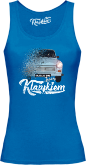 Niebieski top damski z nadrukiem TARPAN 601