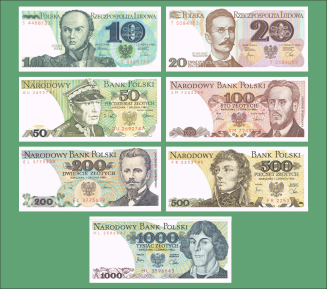 ZESTAW Prawdziwych Banknotów stan bankowy nieużywane UNC 