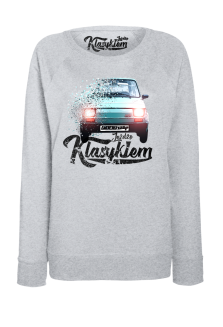 Jeżdżę klasykiem FIAT 126p - bluza damska standard melanżowa
