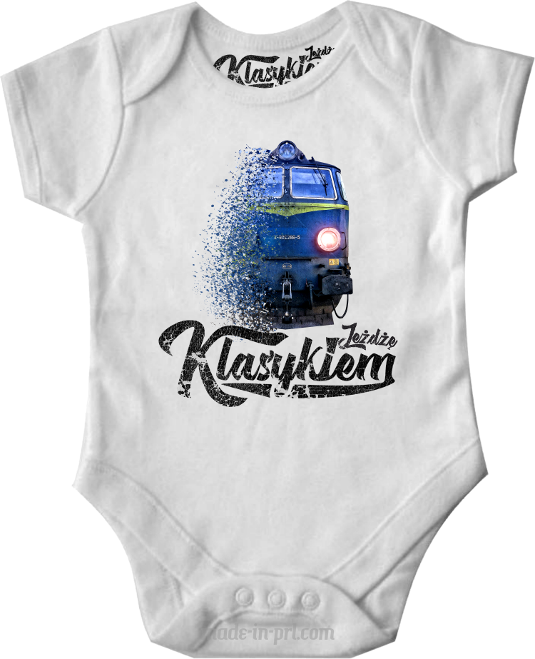 Jeżdżę klasykiem Stary Pociąg PKP - body dziecięce