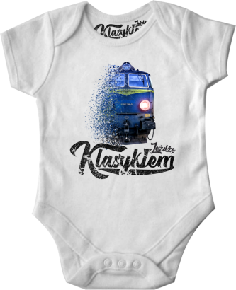Jeżdżę klasykiem Stary Pociąg PKP - body dziecięce