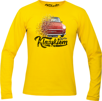 Jeżdżę Klasykiem Skoda 1000MB - longsleeve męski żółty
