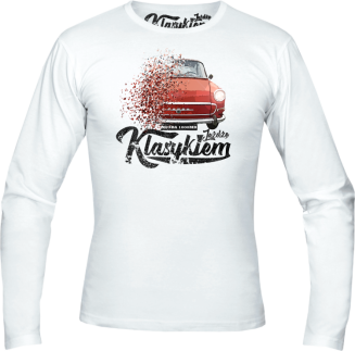 Jeżdżę Klasykiem Skoda 1000MB - longsleeve męski biały