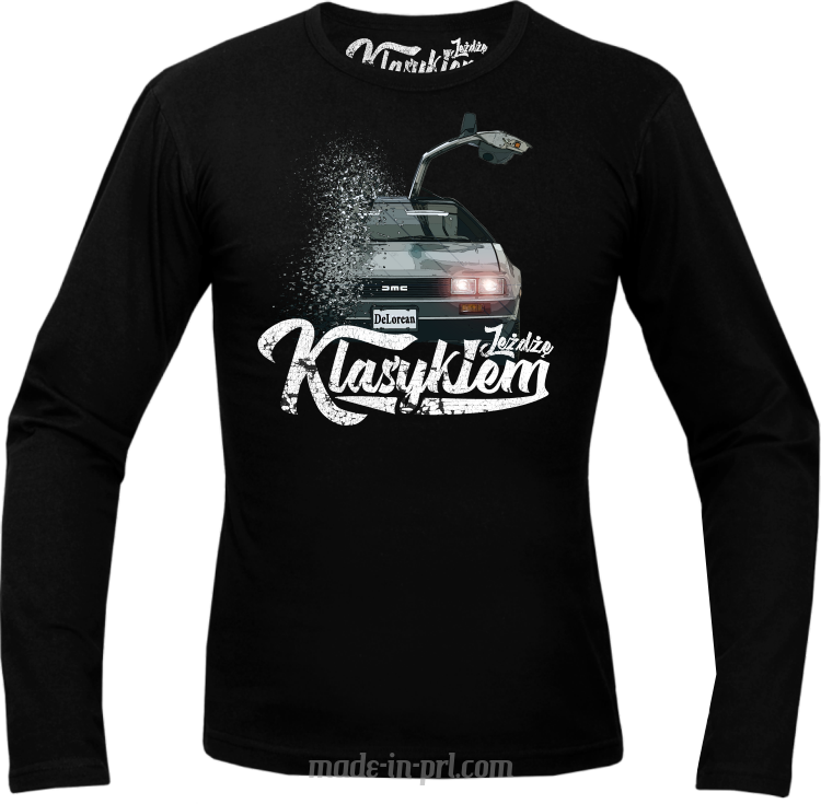 Jeżdżę klasykiem DMC DeLorean - longsleeve męski