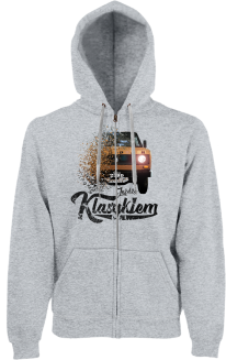 Jeżdżę klasykiem TARPAN - bluza męska kaptur na zamek - 6