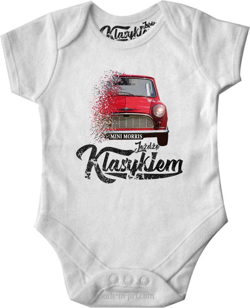 Jeżdżę klasykiem Mini Morris - body dziecięce 